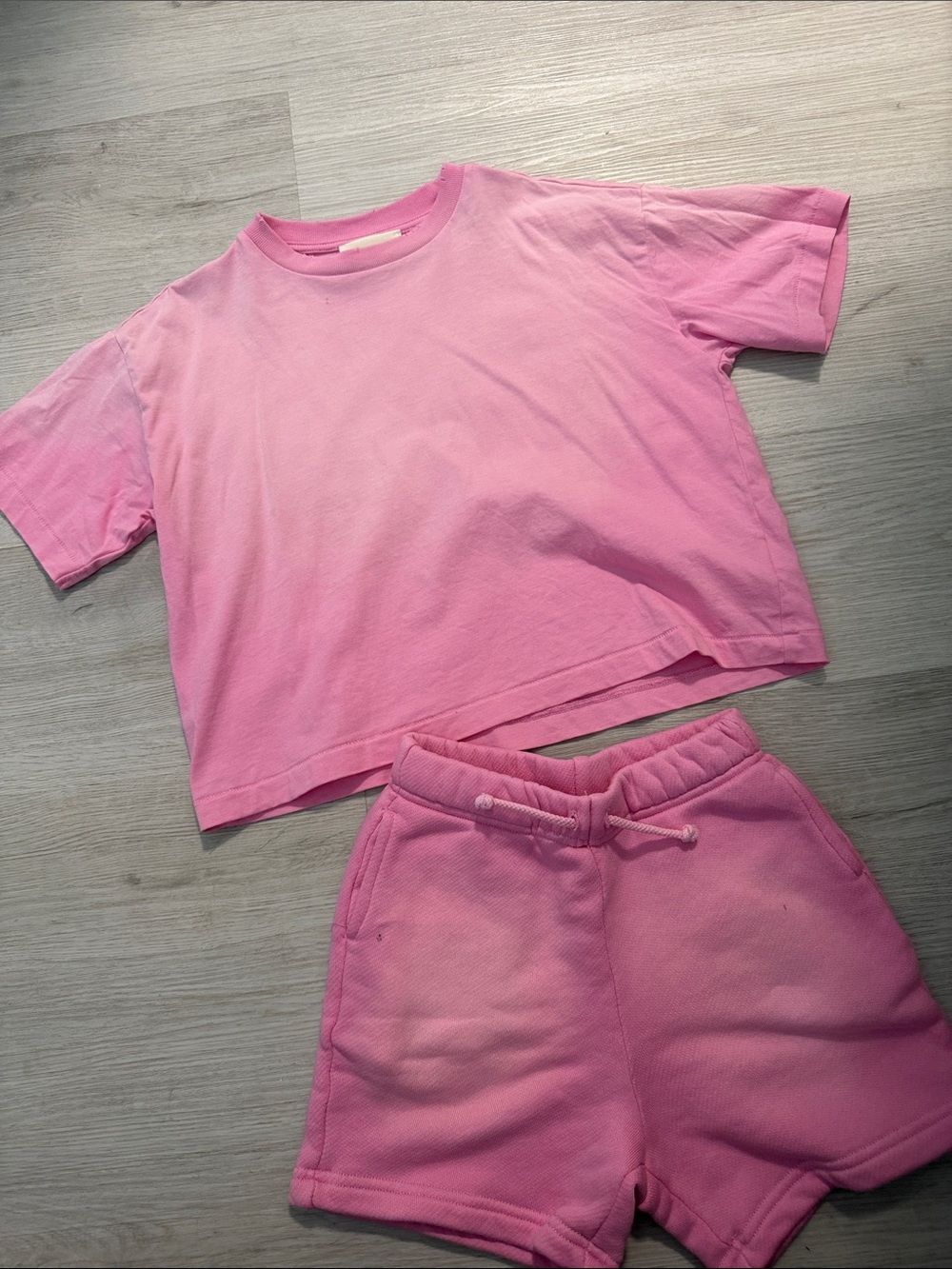 Elwood Pink Tee & Drawstring Shorts Set